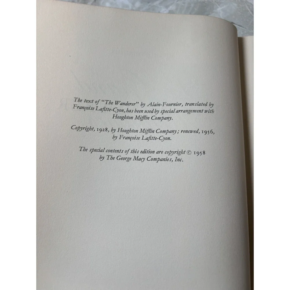 Alain-Fournier LE GRAND MEAULNES THE WANDERER Heritage Press 1958